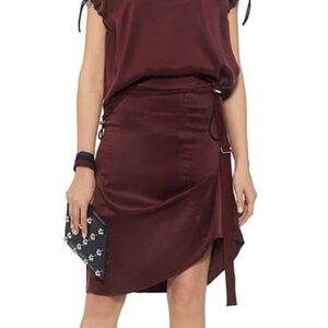 Public School Sana Belt Side Detail Silk Skirt